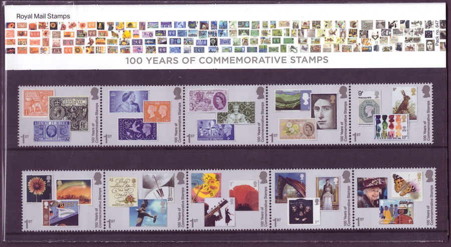 (image for) 2024 100 Years of Commemorative Stamps Royal Mail Presentation Pack 647